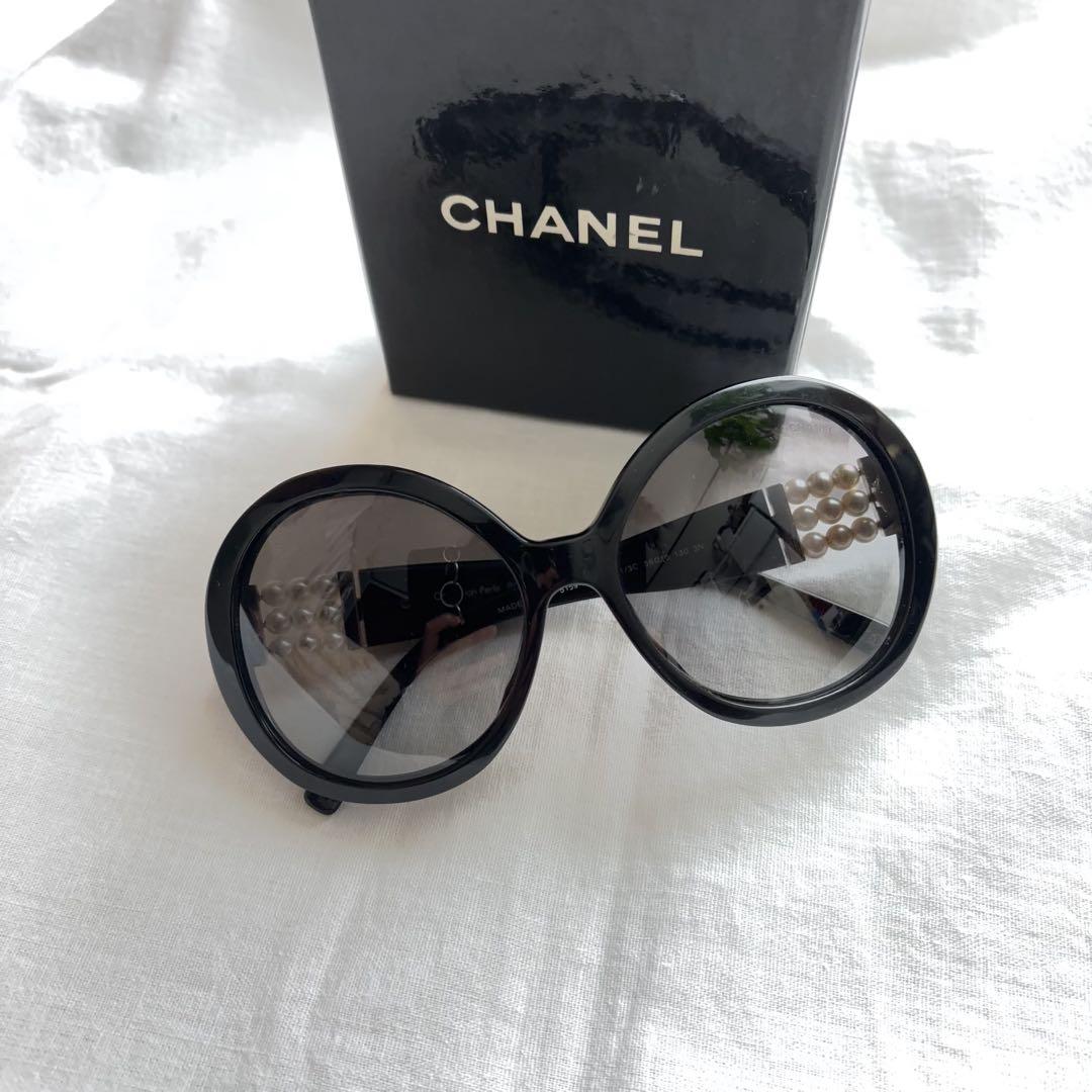 CHANEL パール付きフレーム　サングラス　レアデザイン
