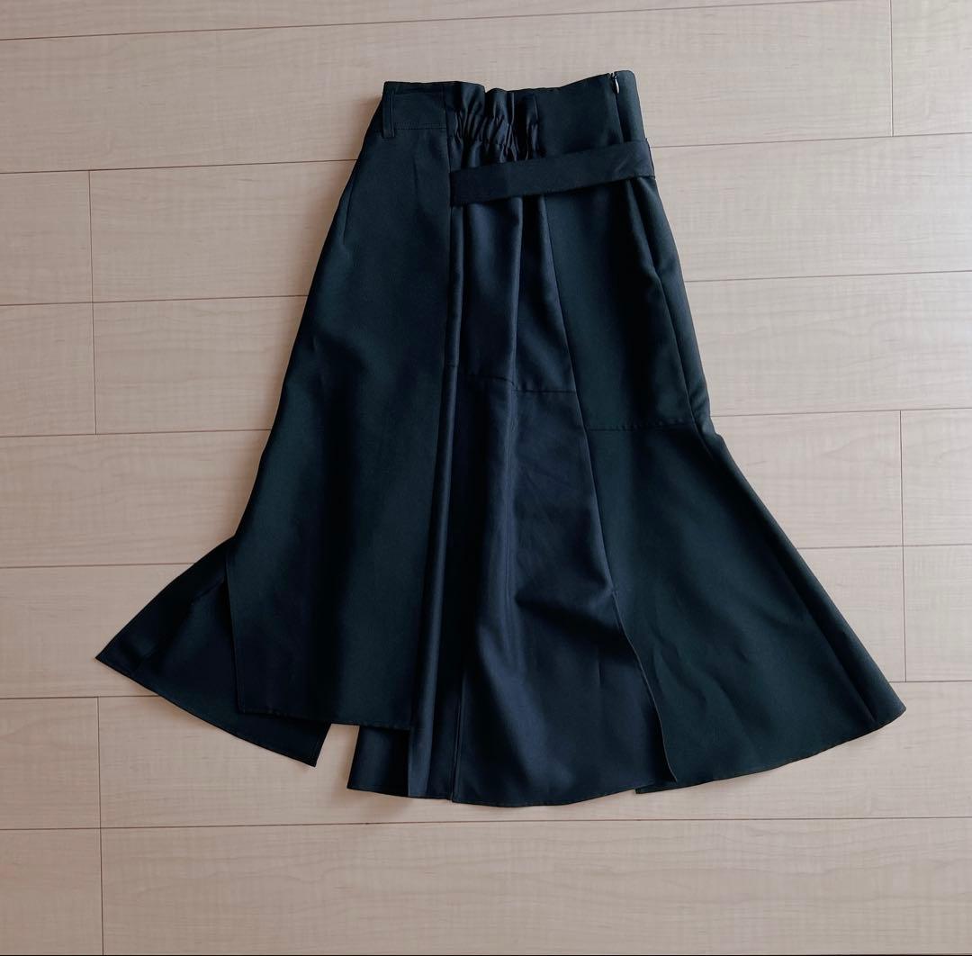 【ユナイテッドトウキョウ】美品 バックラップスカート ブラック ゴム仕様 S