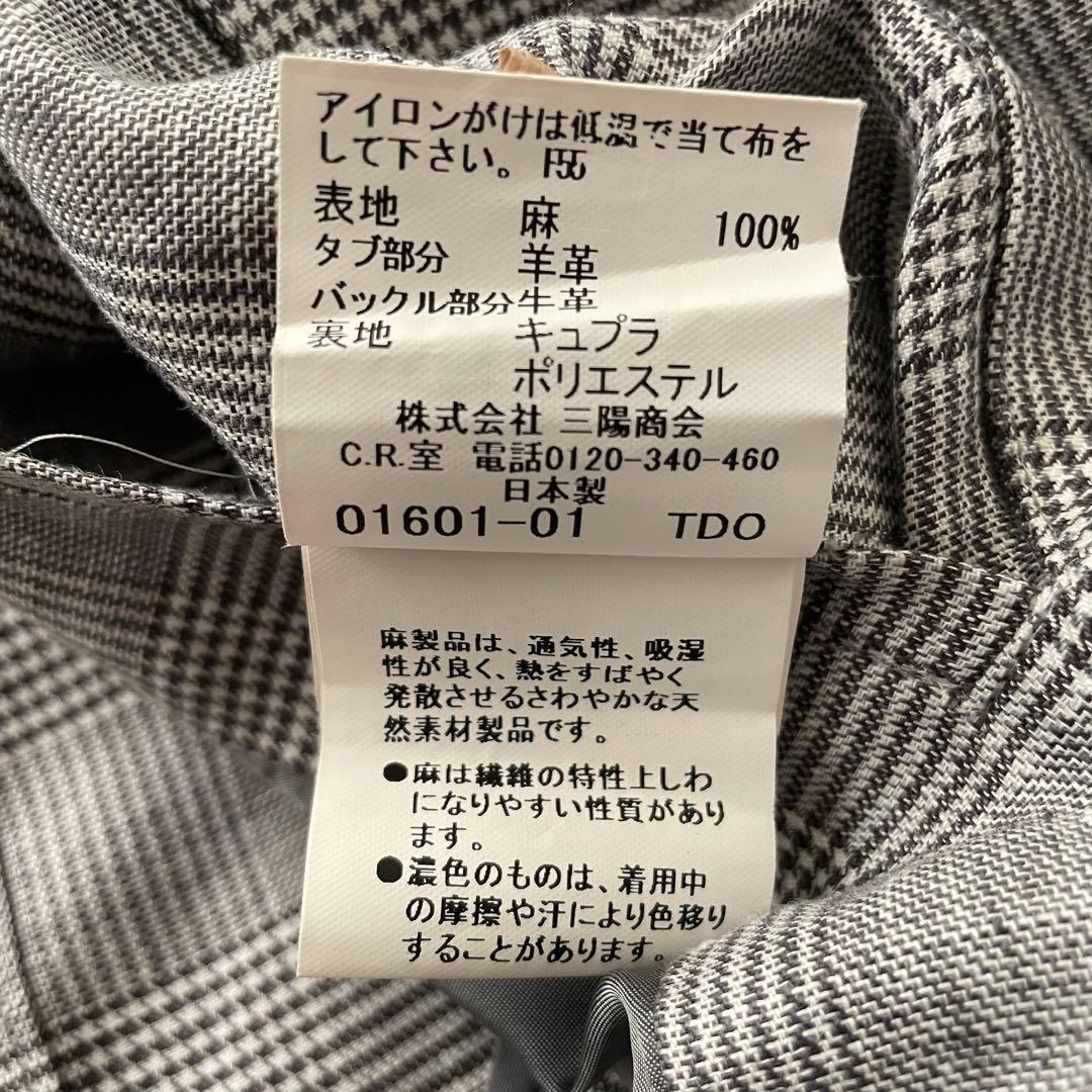 BURBERRY LONDON 麻100% 千鳥柄　トレンチ　コート　ジャケット