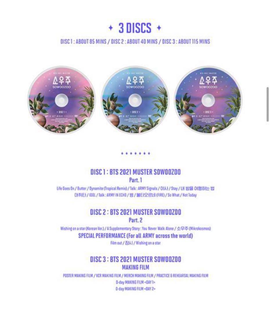 BTS 2021 MUSTER SOWOOZOO  DVD ソウジュ