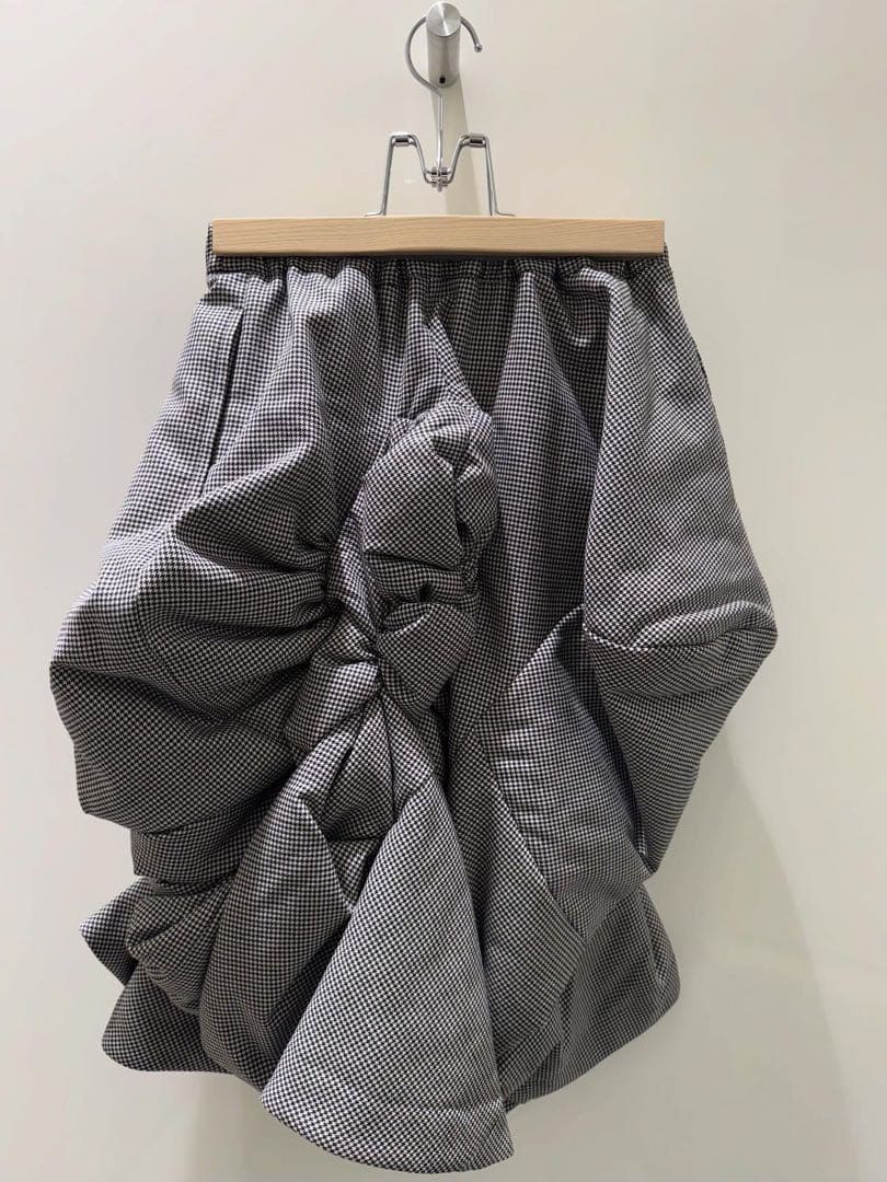 コムデギャルソン 25AW チェック 変形スカート 中綿ウール S