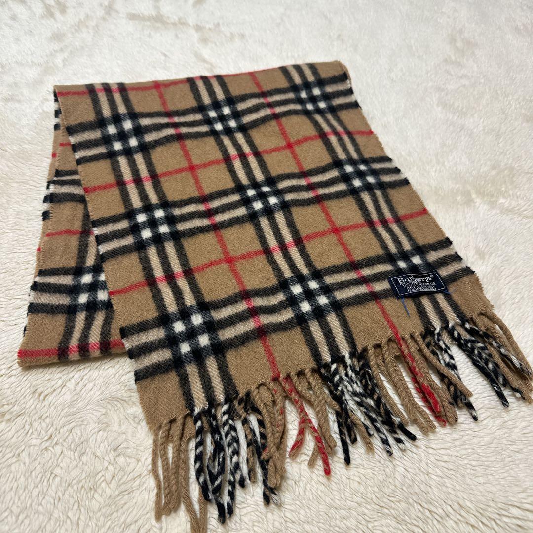 Burberrys バーバリー マフラーノバチェック カシミヤ100% 英国製