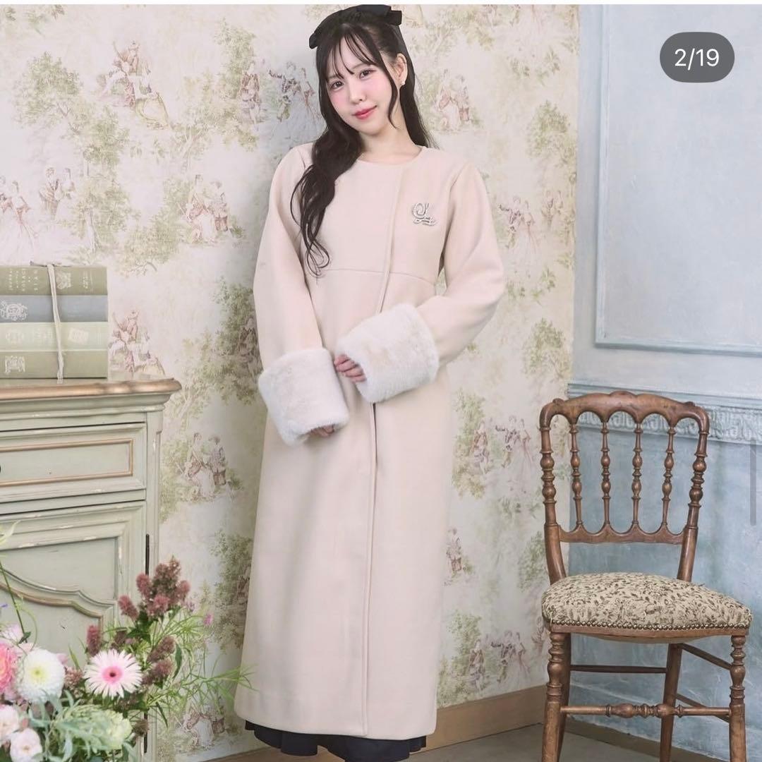 【タグ付き】LisOne ゆりいち 2way ノーカラー ロングコート リスワン