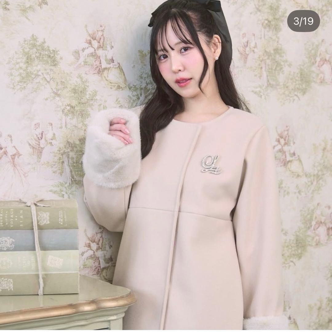 【タグ付き】LisOne ゆりいち 2way ノーカラー ロングコート リスワン