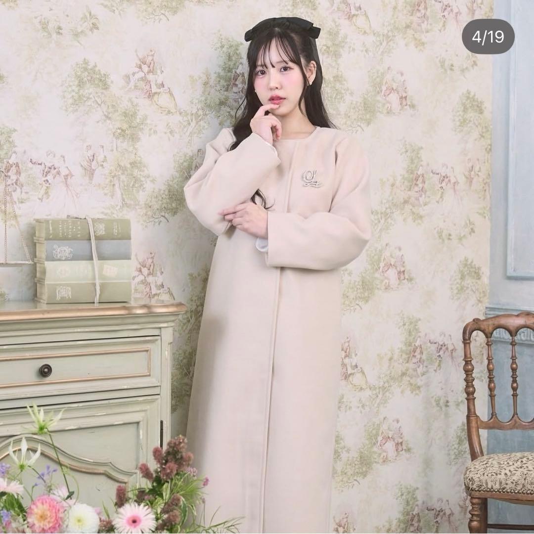 【タグ付き】LisOne ゆりいち 2way ノーカラー ロングコート リスワン