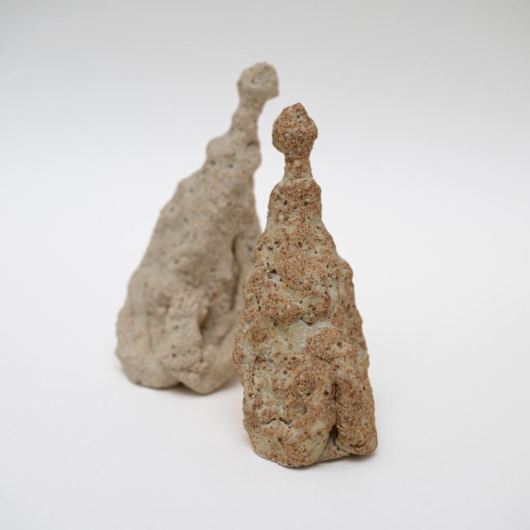 河合和美 陶人形 2体セット / 2012年頃 初期作 / 手びねり 希少