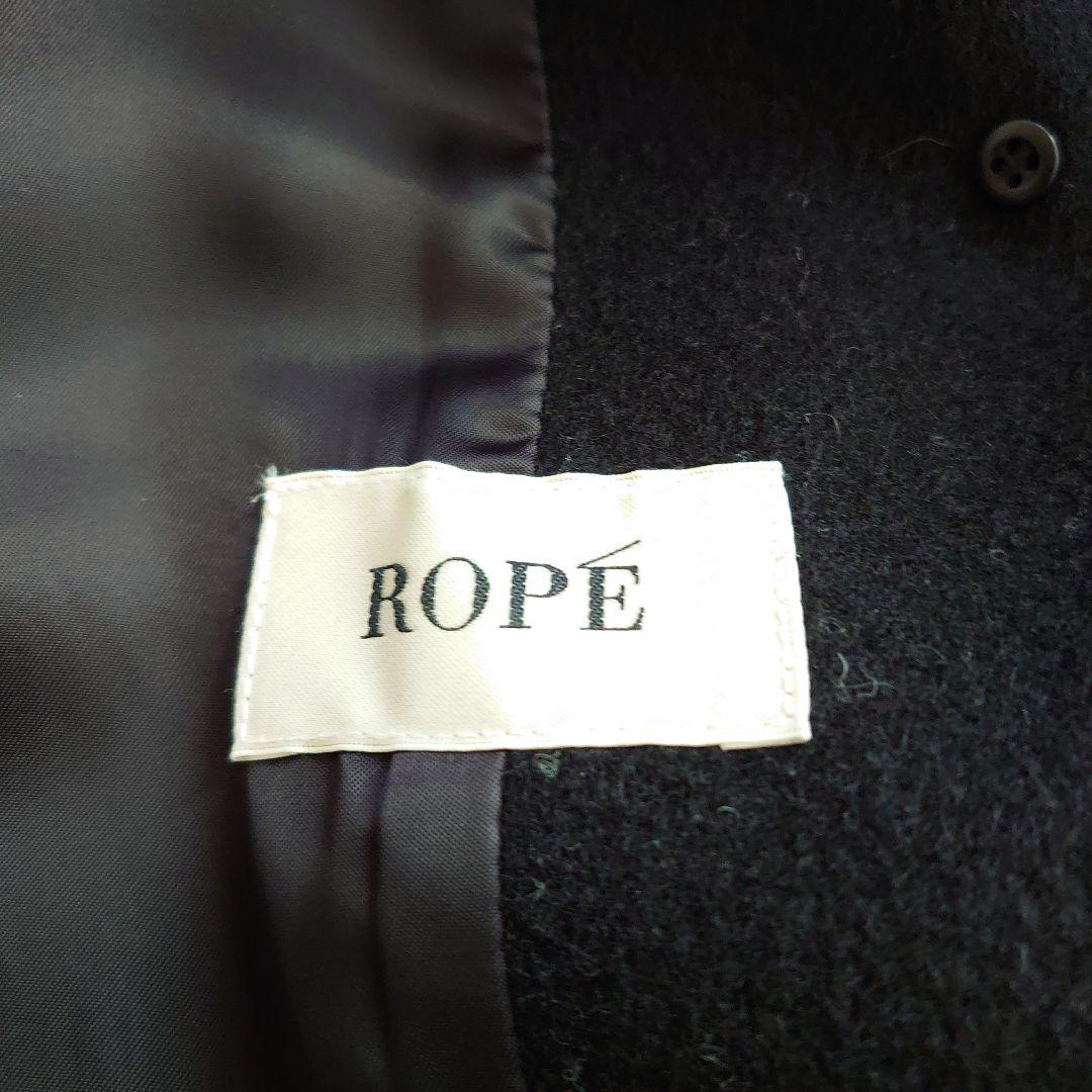 ROPÉ ブラック ダブルブレスト ロングコート