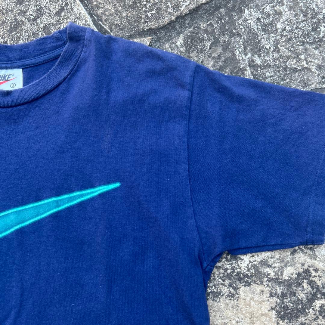 みちみち90s 白タグ NIKE ナイキ ビッグスウッシュ Tシャツ　Ｓ