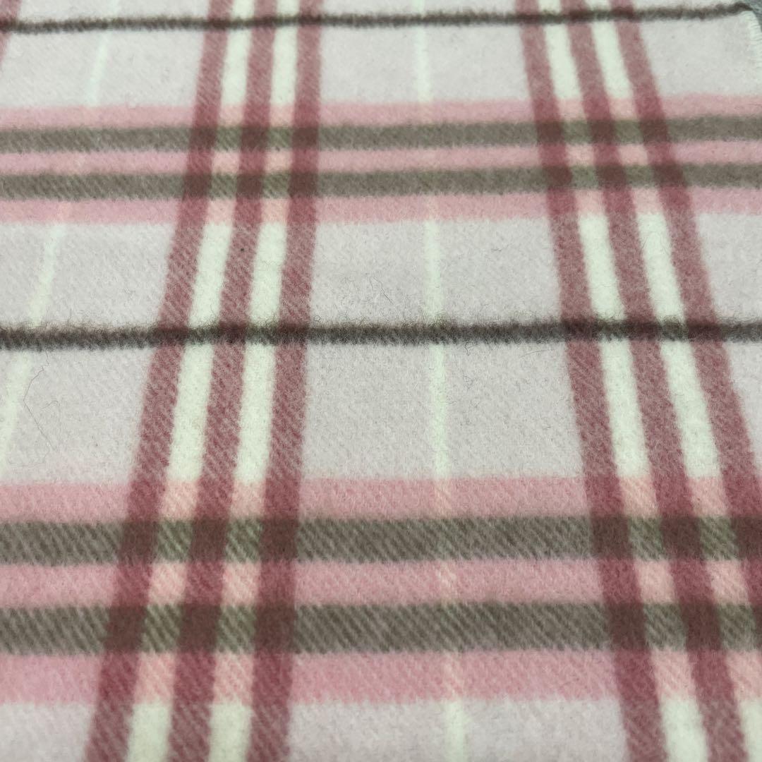 ■ BURBERRY LONDON カシミヤ マフラー ピンク ノバチェック