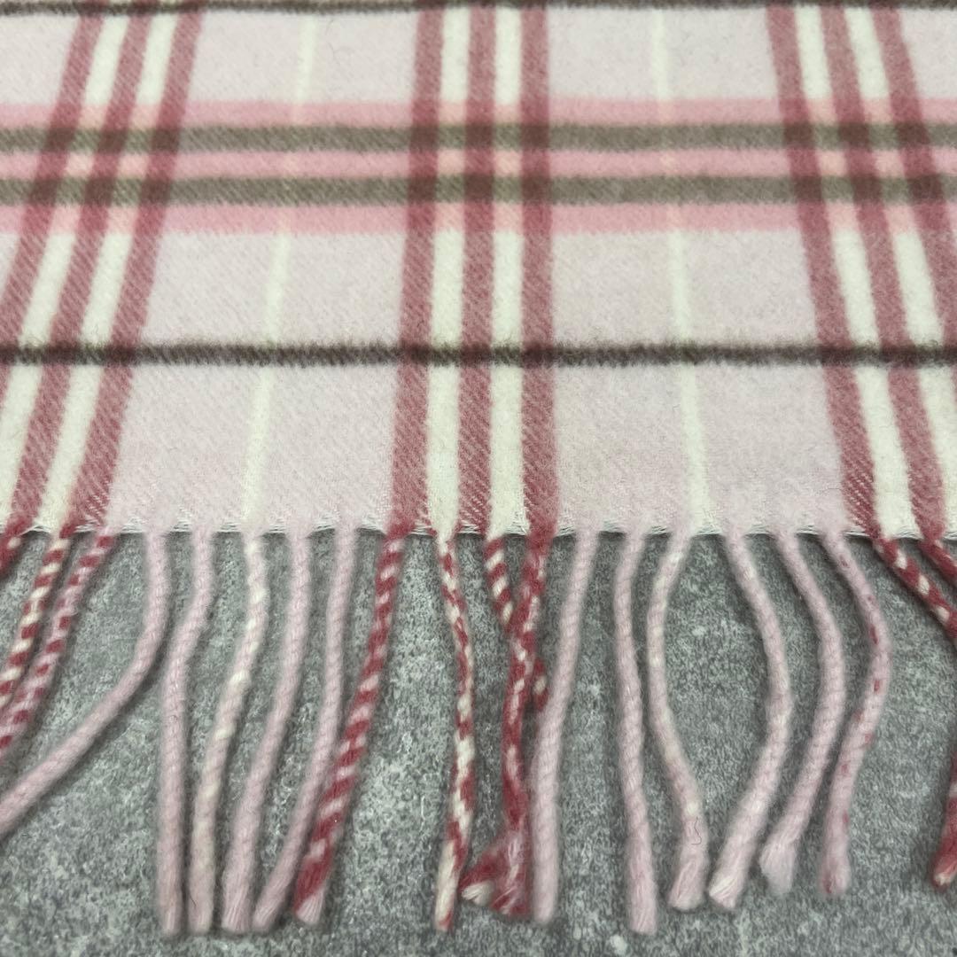 ■ BURBERRY LONDON カシミヤ マフラー ピンク ノバチェック