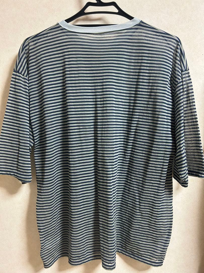 ＜6（ROKU）＞コットンナイロン シアーボーダーTシャツ