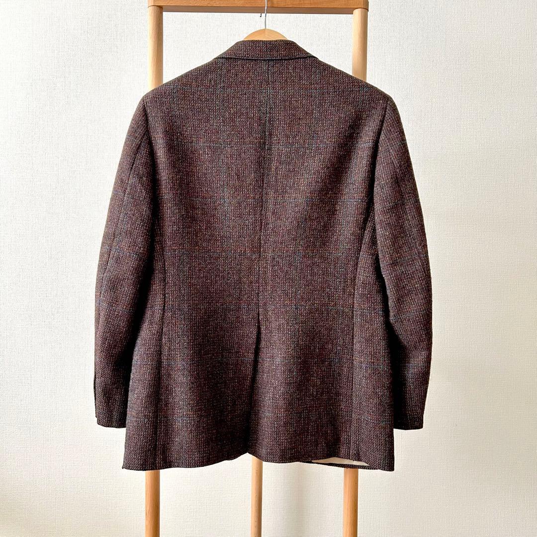 50s 60s 70s テーラードジャケット　usa製　ユニオンチケット　茶　赤