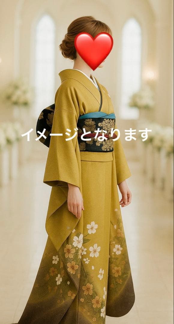 金茶×紫×深緑の美しい色合わせ／部分絞り入り／トールサイズ振袖 セット