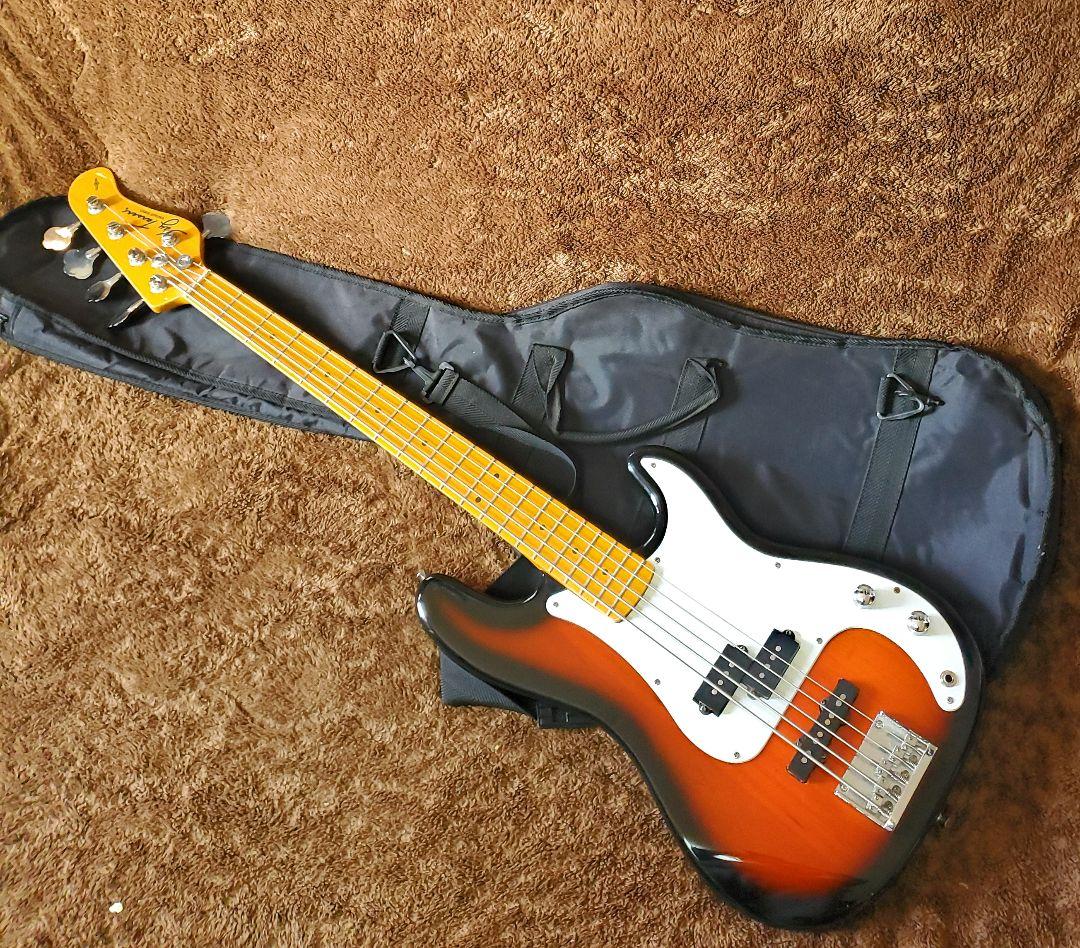 ​Jay Turser USA 5弦ベース【メイプル1ピースネック】希少　MOD