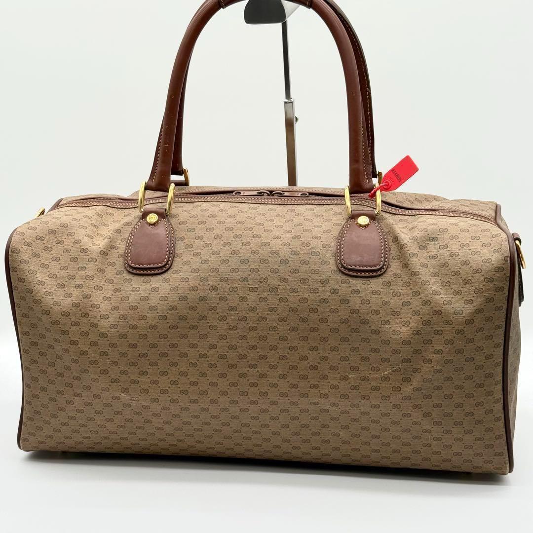 【良品】GUCCI ボストンバッグ トラベルバッグ ヴィンテージ ブラウン