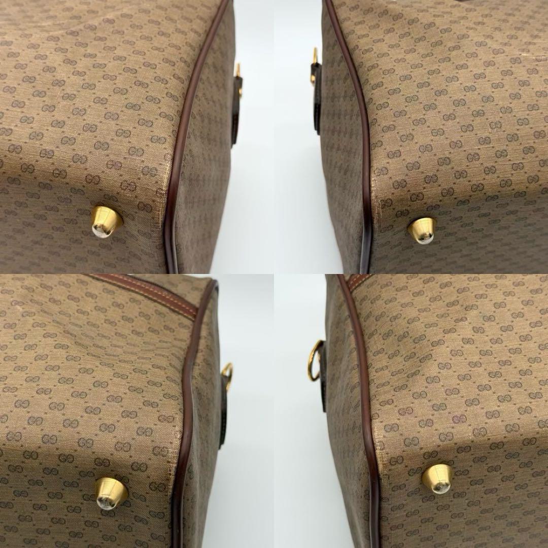 【良品】GUCCI ボストンバッグ トラベルバッグ ヴィンテージ ブラウン