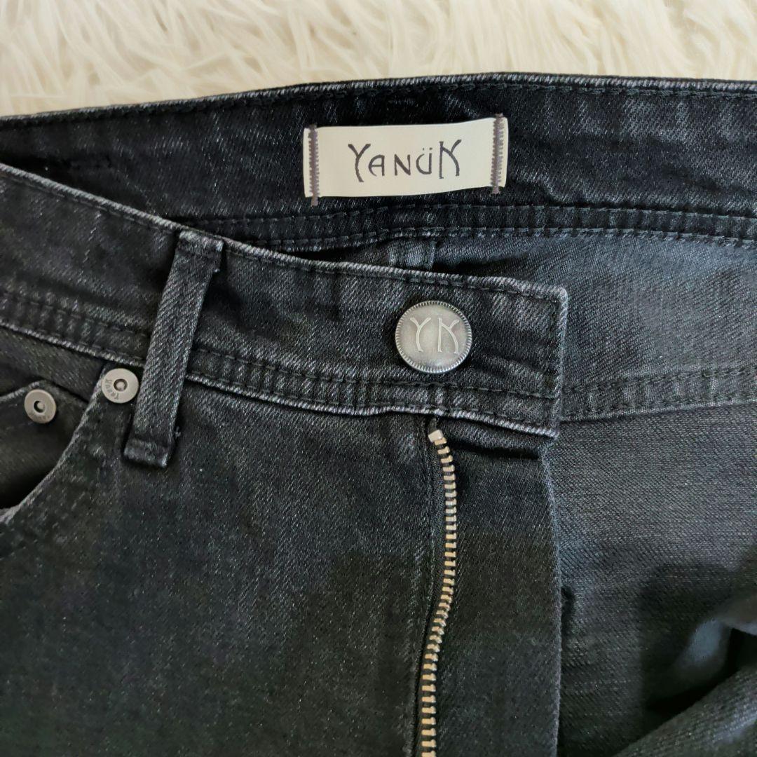 【美品】YANUK ワイドフレア 24 オールドブラック ヤヌーク