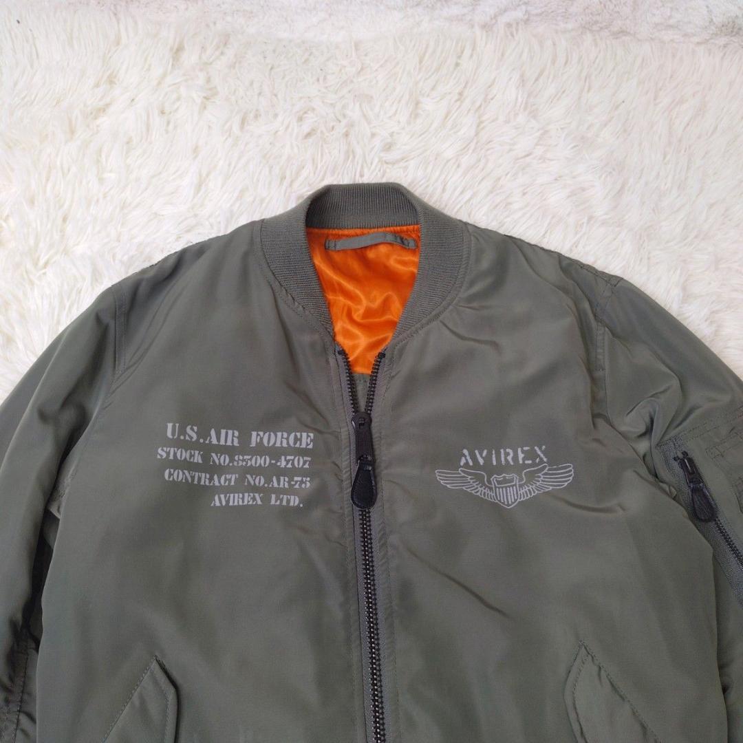 AVIREX MA-1 フライトジャケット カーキ USAF ステンシル L