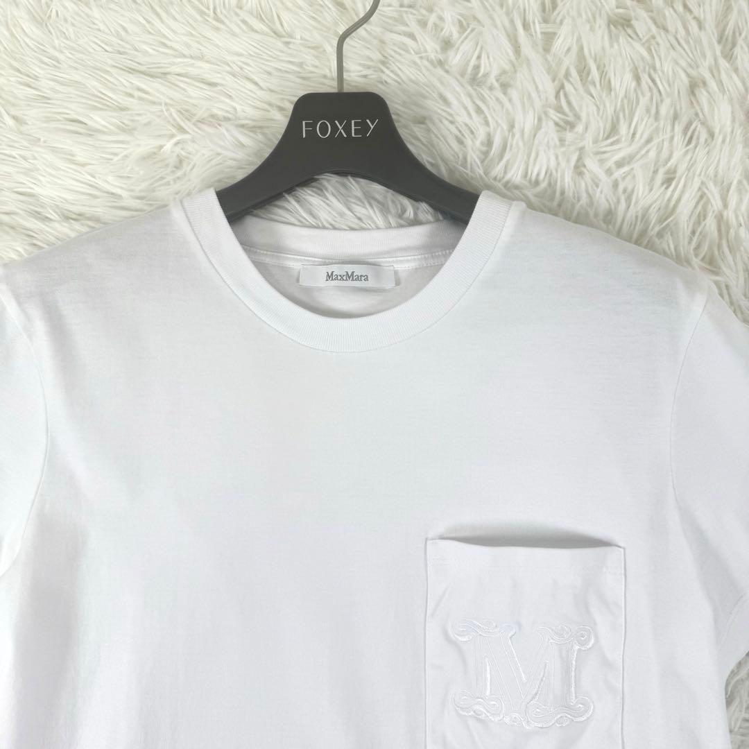 未使用級✨ マックスマーラ パパイア ピュアコットンジャージー Tシャツ 白