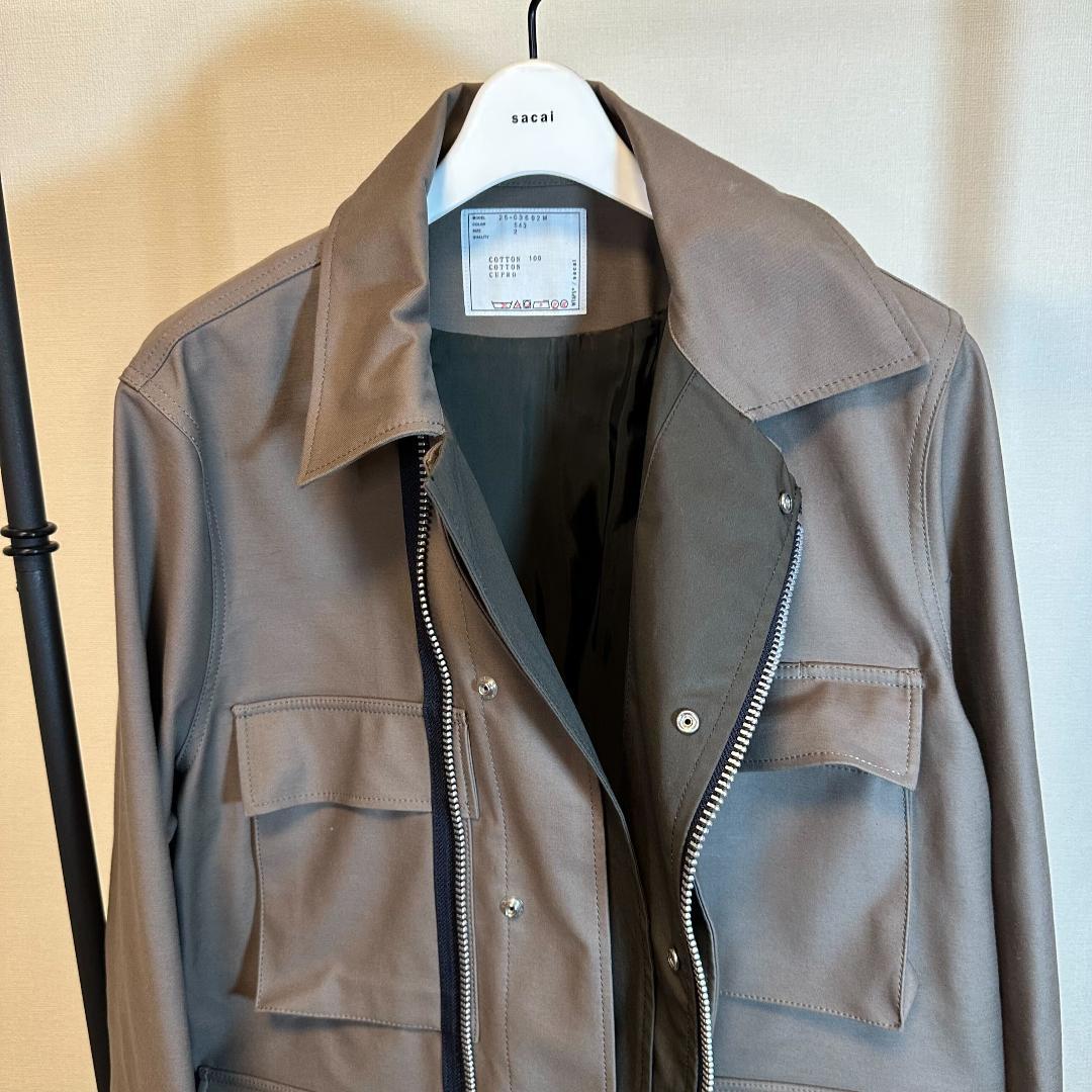 sacai×WTAPS 25SS ロングコート トープ サイズ2