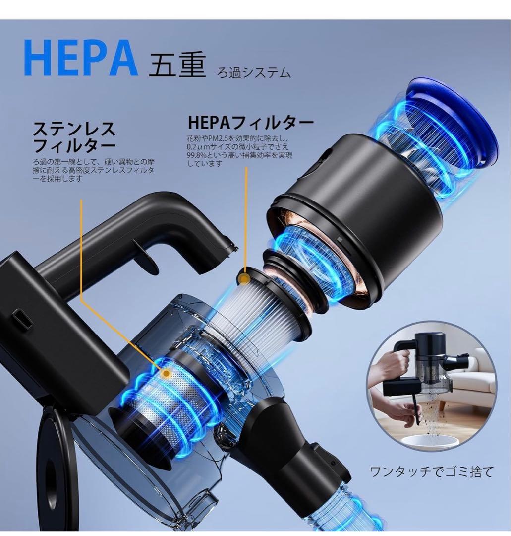 掃除機 コードレス✨【2026革新版！衝撃の45000pa超強力吸引&革命】