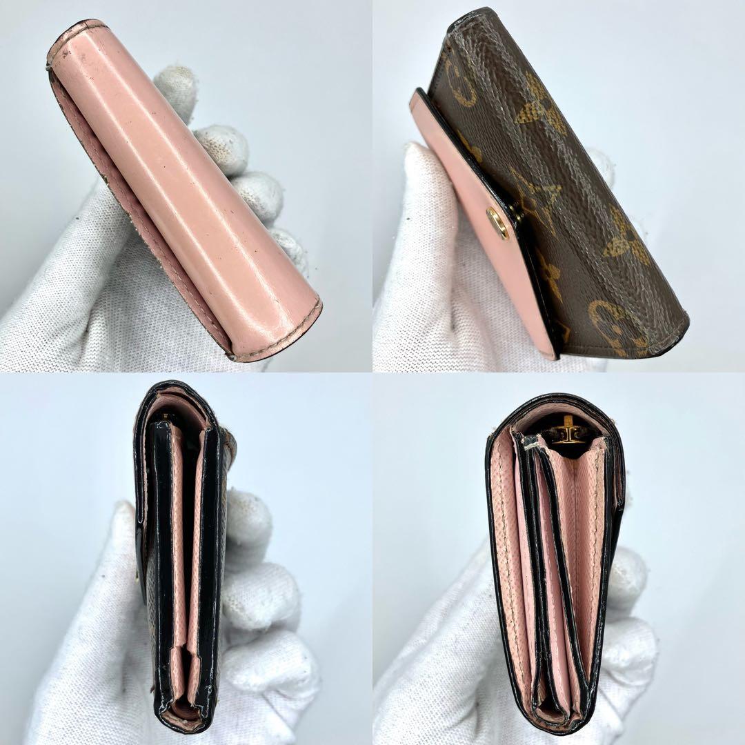 ルイヴィトン モノグラム ポルトフォイユゾエ ローズバレリーヌ 三つ折り財布