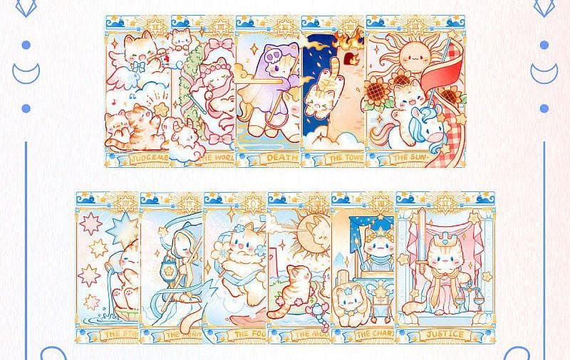 【正規品タロットカード】ゆめかわいい✨猫のポリーの不思議な世界のデッキ／通常版