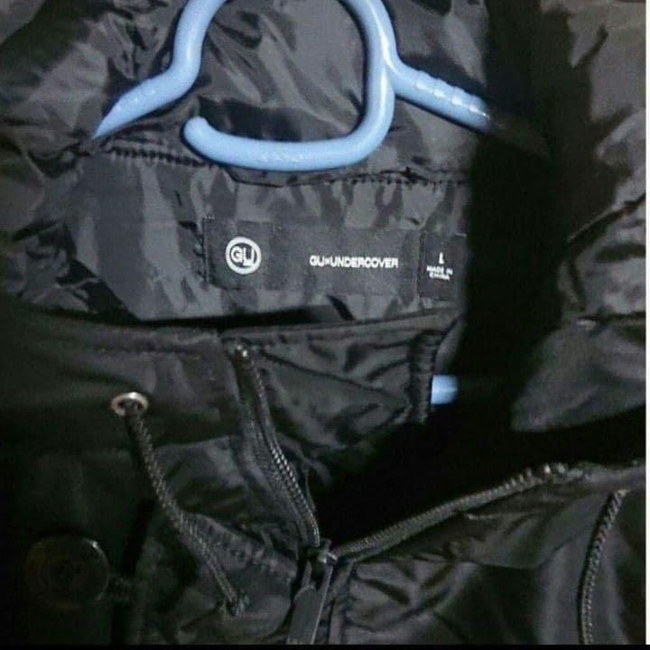 新品 GU UNDERCOVER ヒートパデッドコンバーチブルコート 黒 Ｌ