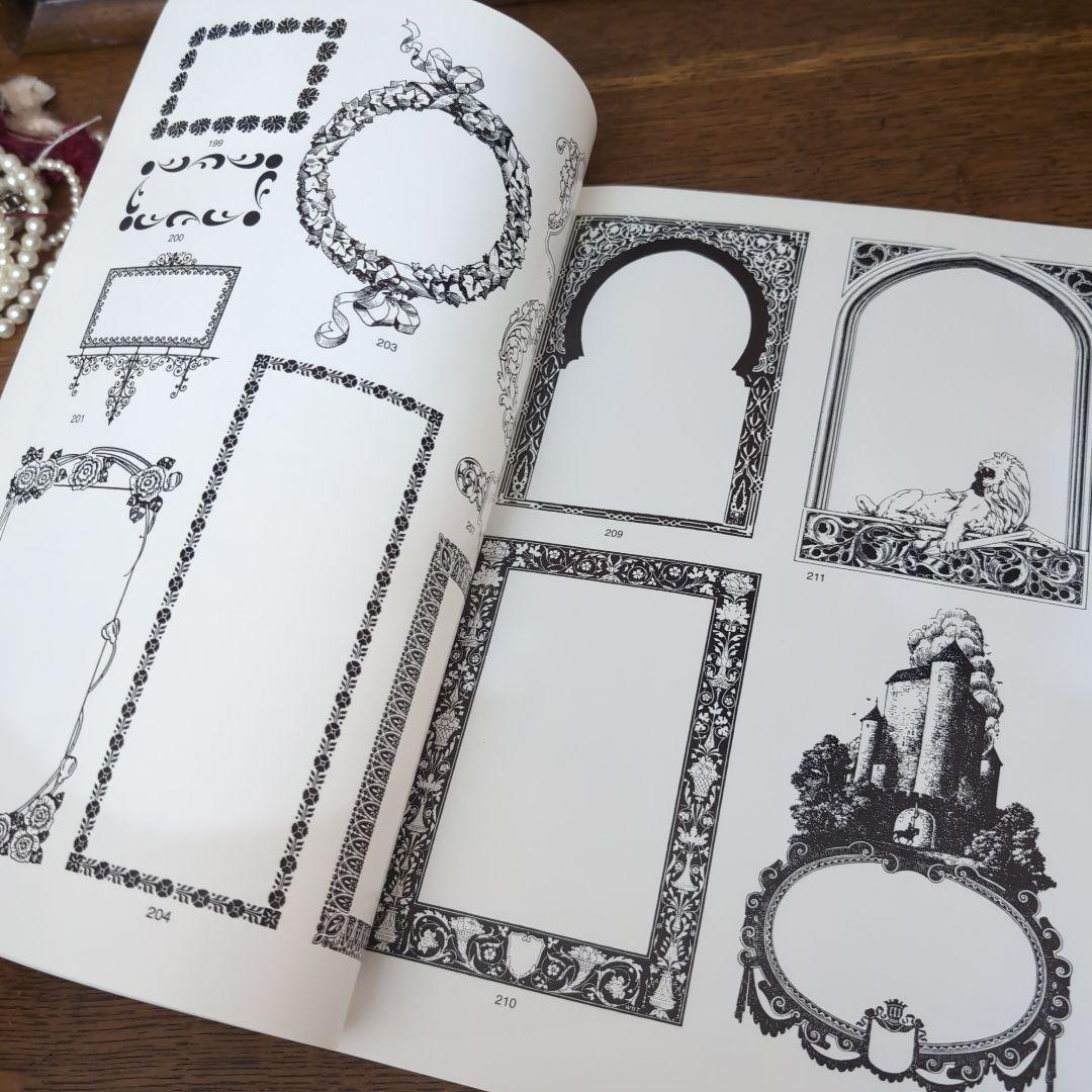 美しいデザイン洋書　装飾デザイン集　フレーム枠　CD-ROM　dover