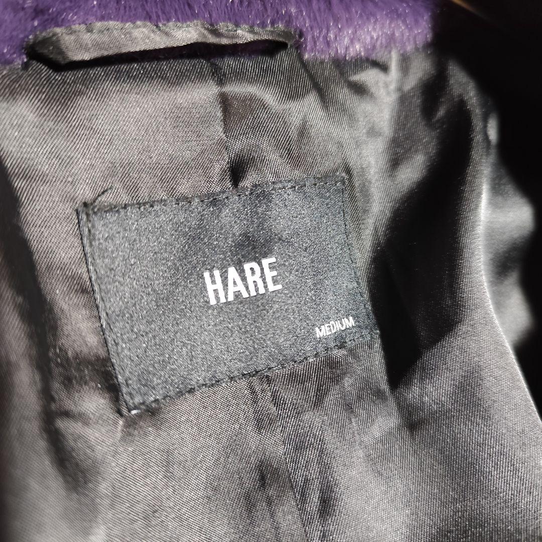 美品【 HARE 】✦ ハレ フェイク ファー ジップ ブルゾン パープル 紫