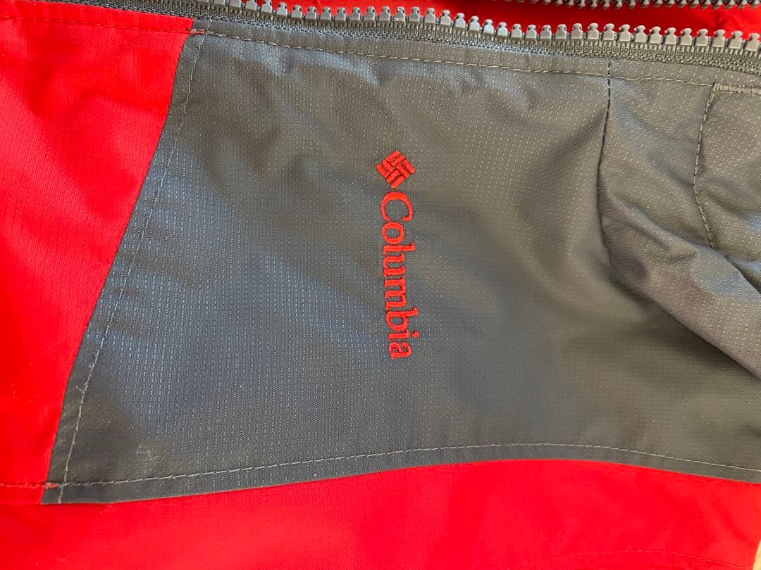 【値下げ】Columbia 子ども用 スノーウェア 上下セット グレー/レッド