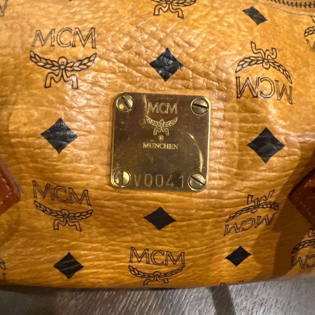 MCM ミニボストンバッグ / 総柄・筒型/ブラウン ヴィセトス柄