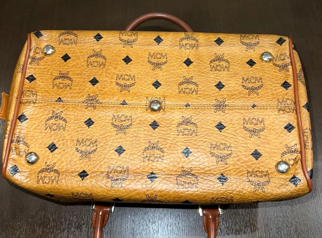 MCM ミニボストンバッグ / 総柄・筒型/ブラウン ヴィセトス柄