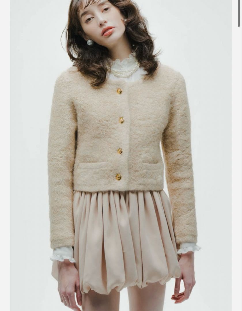 Sheller 新品Gold Button Knit Jacket