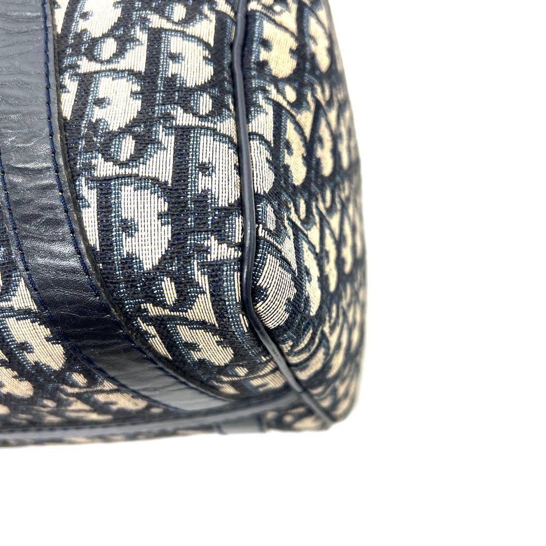 【極美品】Dior ミニボストンバッグ トロッター キャンバス レザー