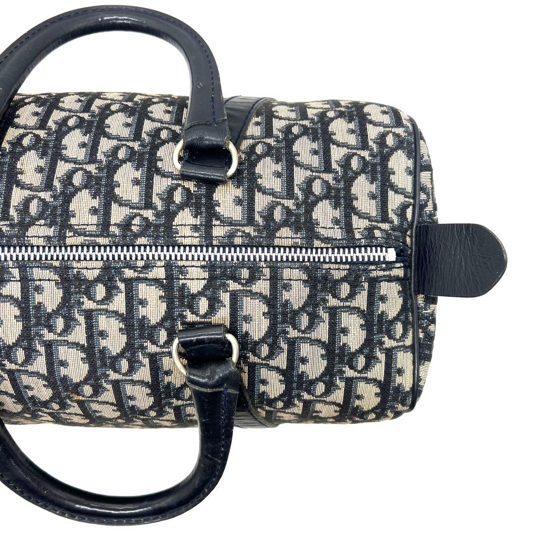 【極美品】Dior ミニボストンバッグ トロッター キャンバス レザー