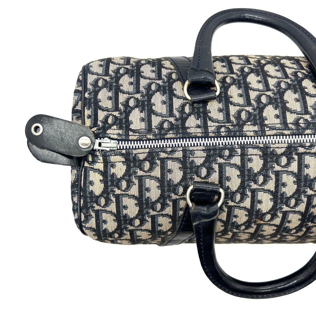 【極美品】Dior ミニボストンバッグ トロッター キャンバス レザー