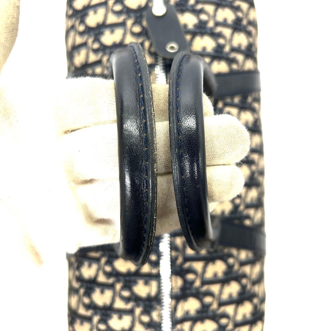 【極美品】Dior ミニボストンバッグ トロッター キャンバス レザー