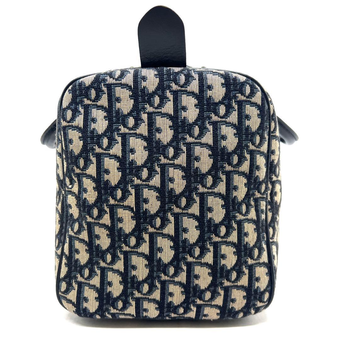 【極美品】Dior ミニボストンバッグ トロッター キャンバス レザー