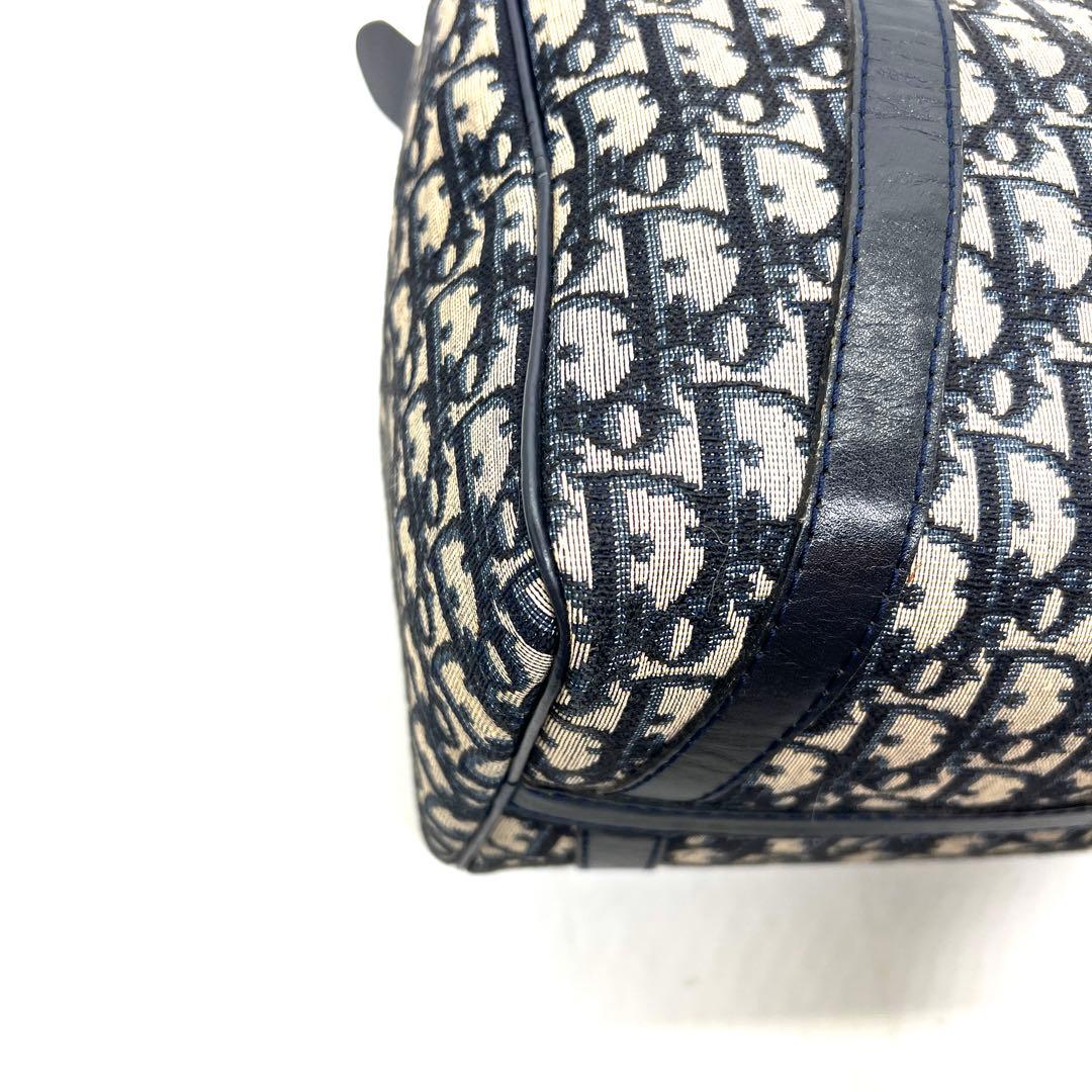 【極美品】Dior ミニボストンバッグ トロッター キャンバス レザー