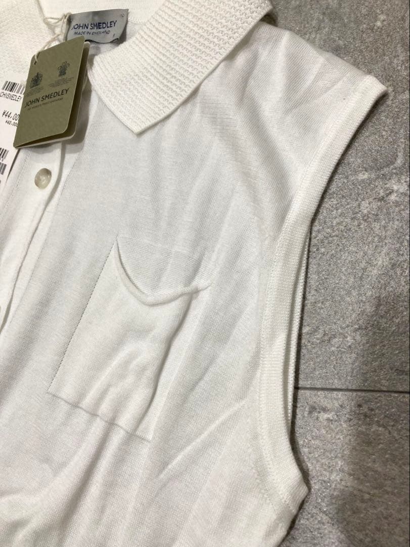 【新品未使用】JOHN SMEDLEY ノースリーブニットポロシャツ