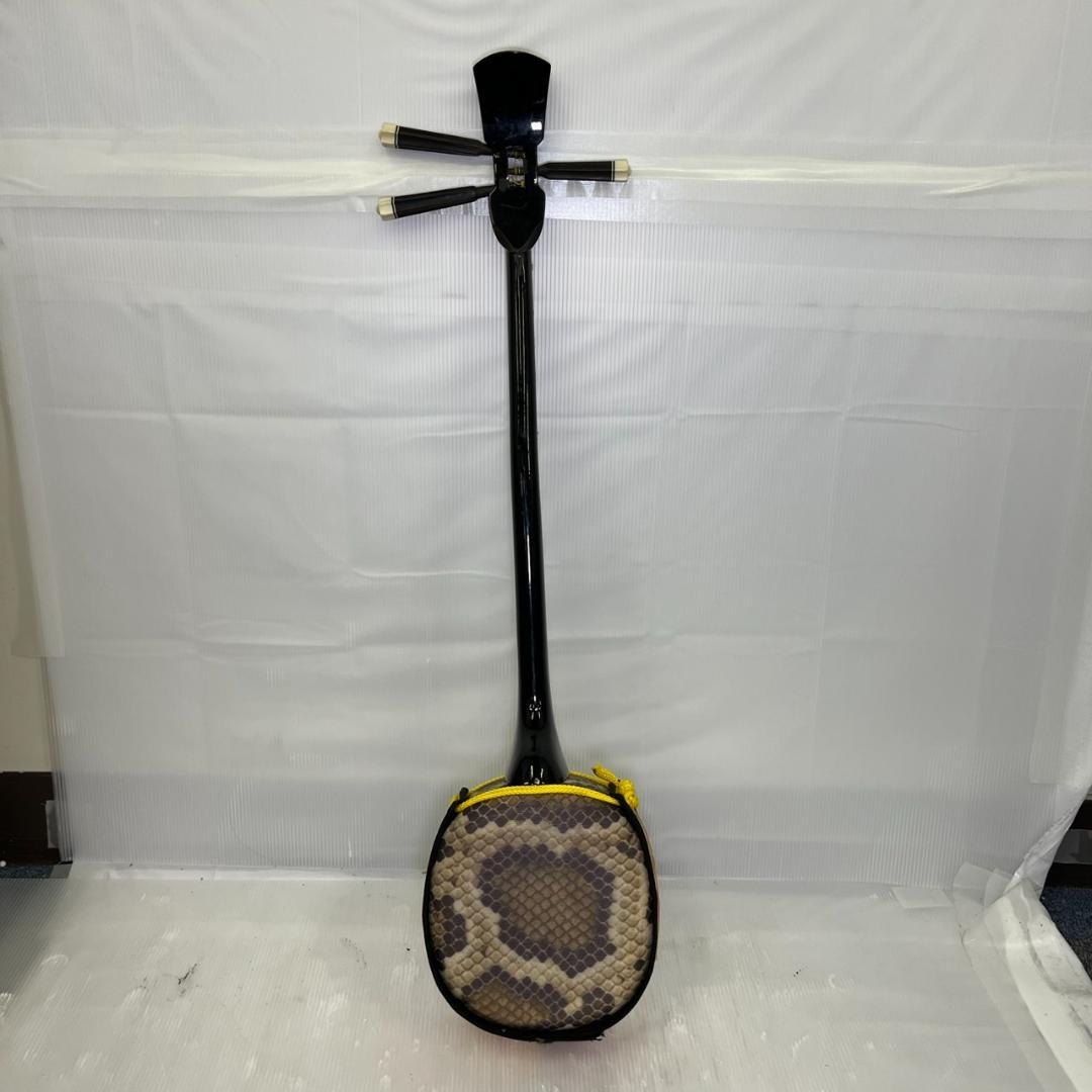 さ*わ様 【中古】三味線 本体 沖縄三線 人工皮張り 和楽器 琉球 弦楽器