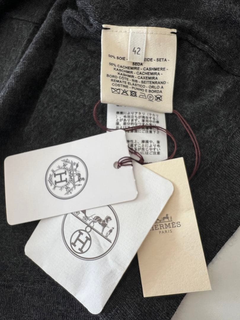 エルメス　ニットドレス カシミアシルク(42)新品　クリック・クラック