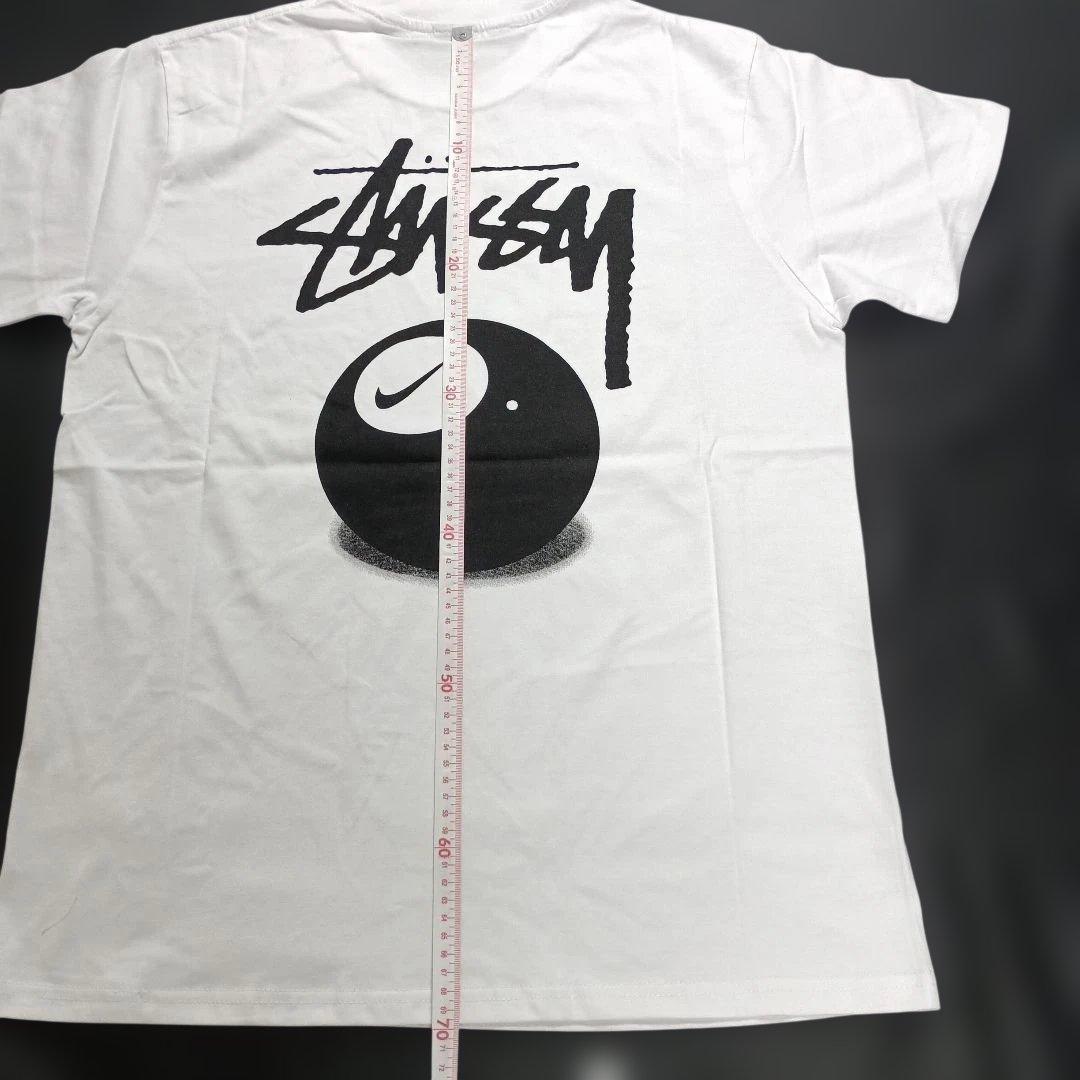 stussy×NIKEコラボTシャツ8ボールバックロゴサイズM