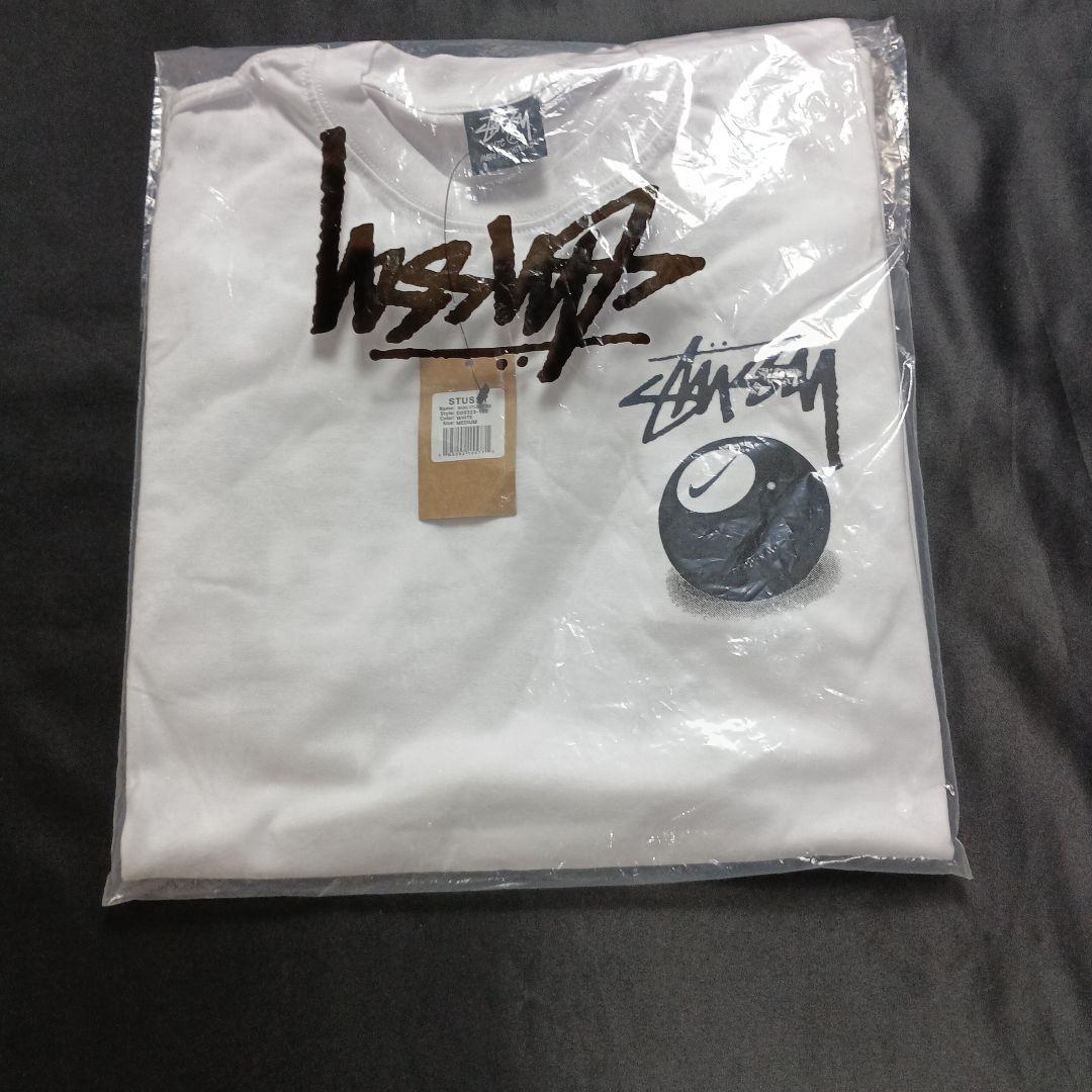 stussy×NIKEコラボTシャツ8ボールバックロゴサイズM
