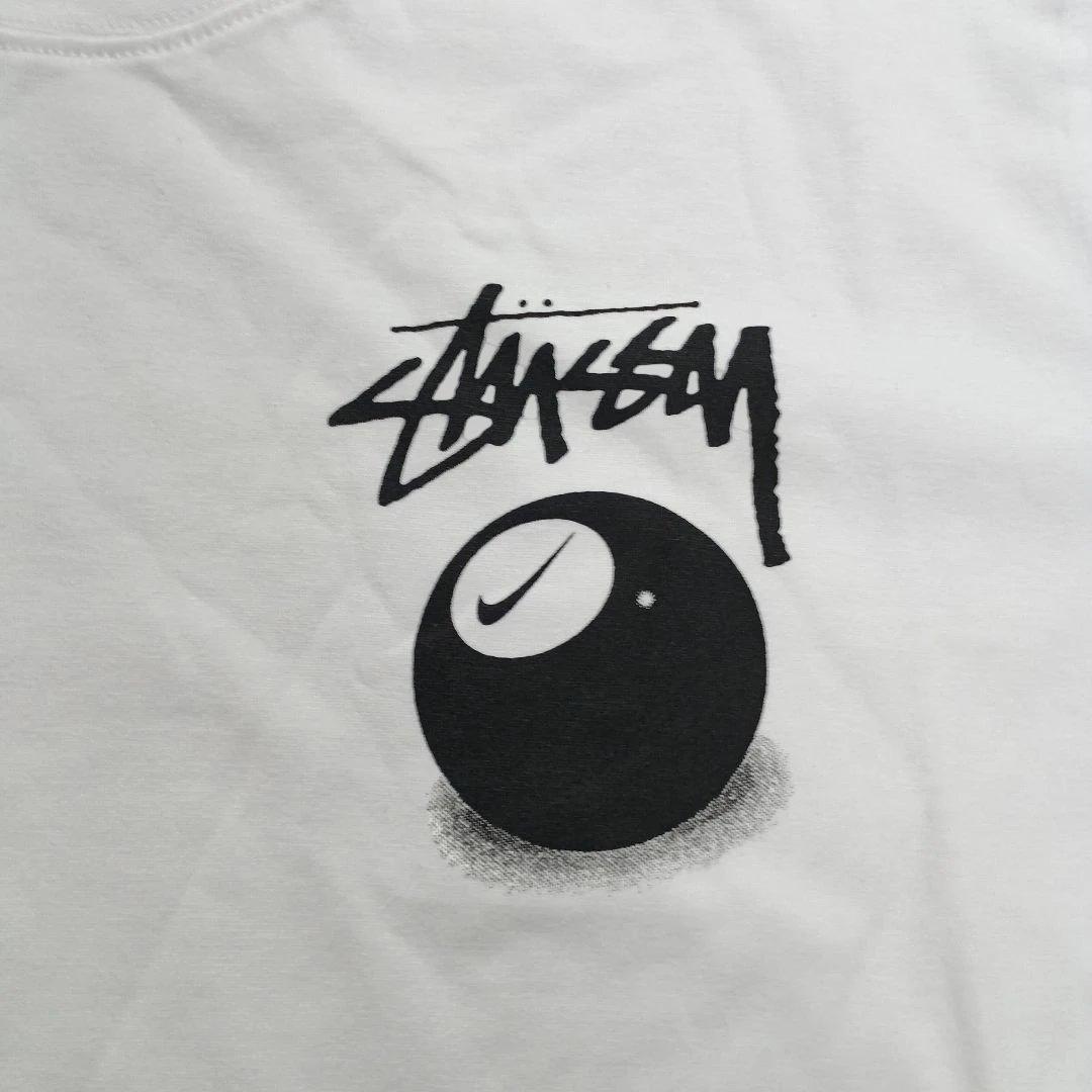 stussy×NIKEコラボTシャツ8ボールバックロゴサイズM