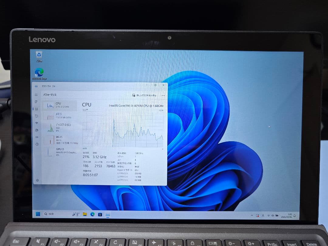 Windowsタブレット本体 Lenovo Miix520