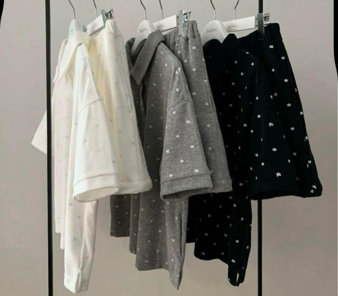 rosymonster♡logo dot polo shirt
