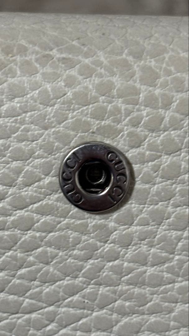 ★本物★GUCCI グッチ 3つ折り財布 コンパクトウォレット マーモント 白