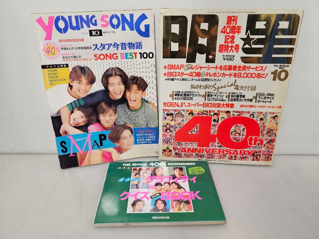 1991年１月号～12月号全巻コンプリートセット！明星 集英社/付録 ポスター付